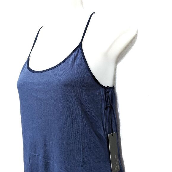 NWT LACAUSA Racer Slip Dress Blue S - Picture 2 of 7